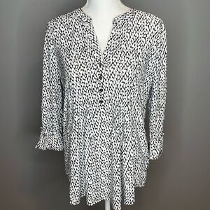 Printed Pleated Babydoll Blouse